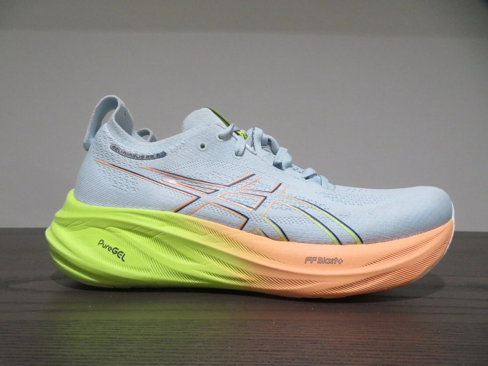 Asics Gel-Nimbus 26 Mens 9 Shoes Gray Running 1011B928 Gym Sneaker Walking